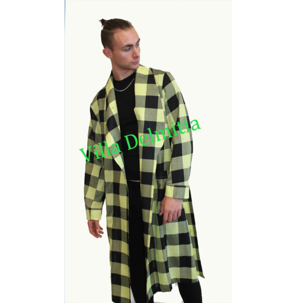 VESTAGLIA CLASSICA DA UOMO IN 100% COTONE TINTO IN FILO