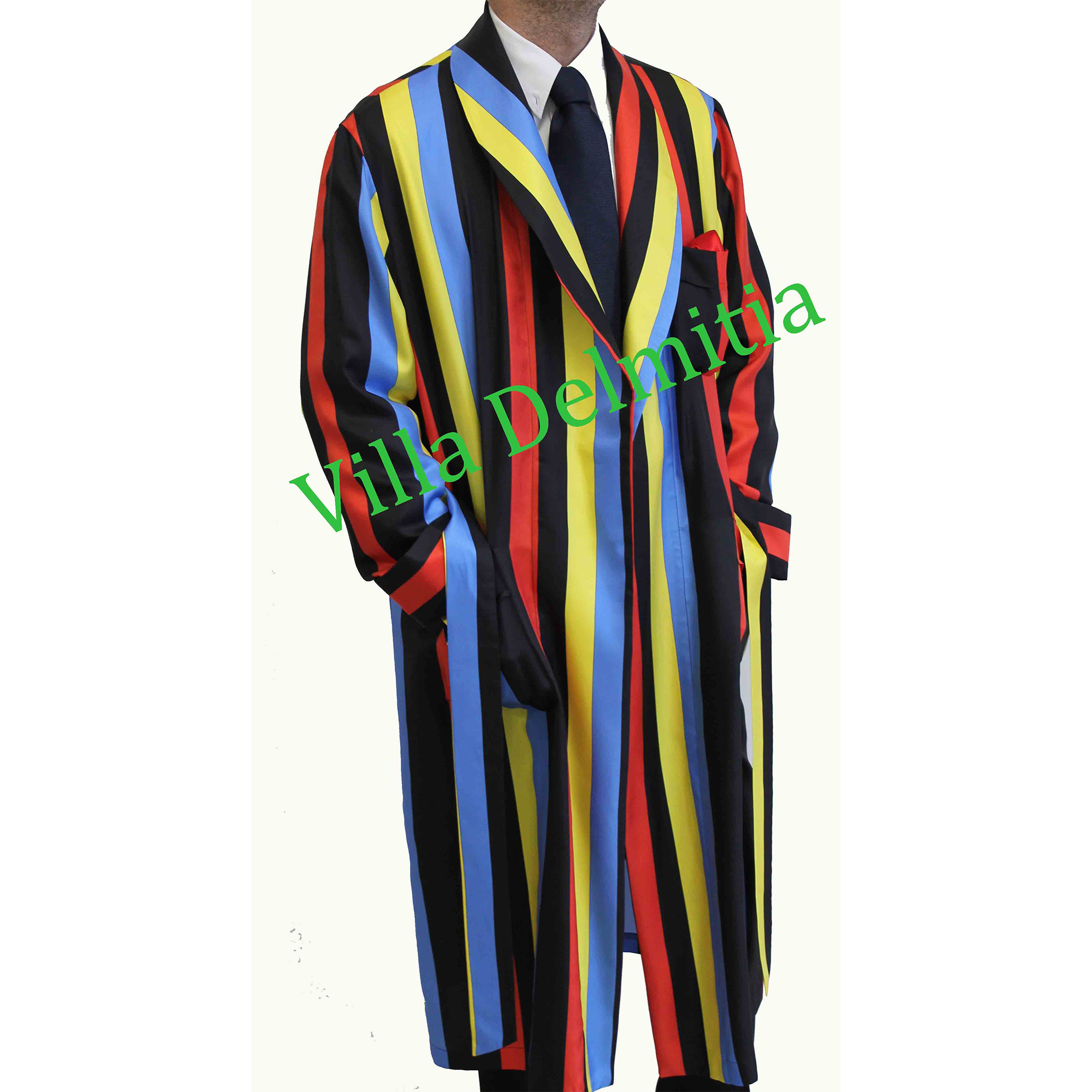 ROBE DE CHAMBRE CLASSIQUE POUR HOMME 100% SOIE TWILL IMPRIMÉE